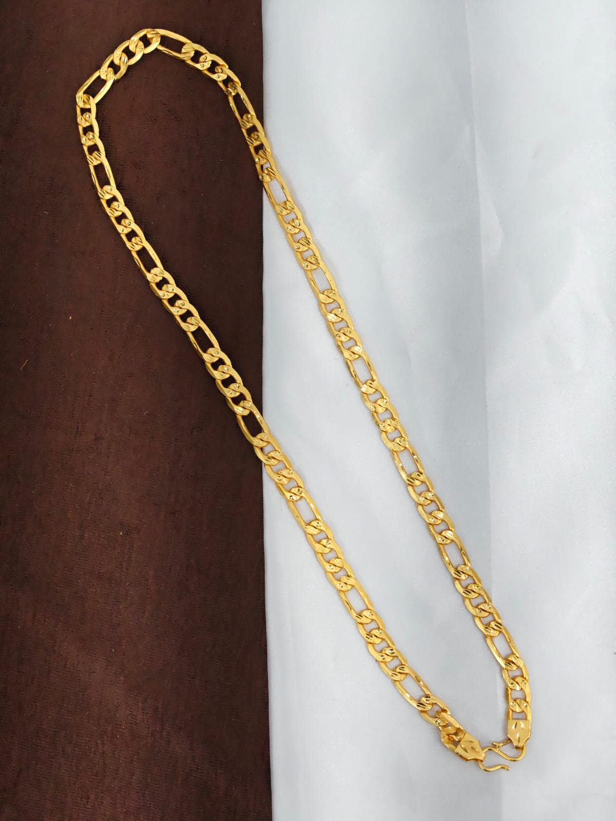 Men’s Elite Gold-Plated Chain – Modern Heavy-Style Design Model-1 24inc