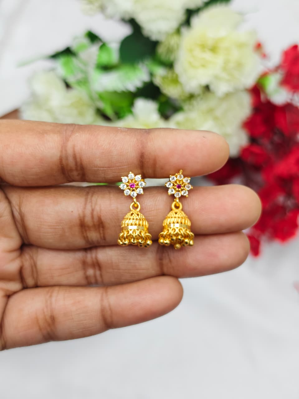 Instagram Trending (1Gram gold Plated) Jhumki