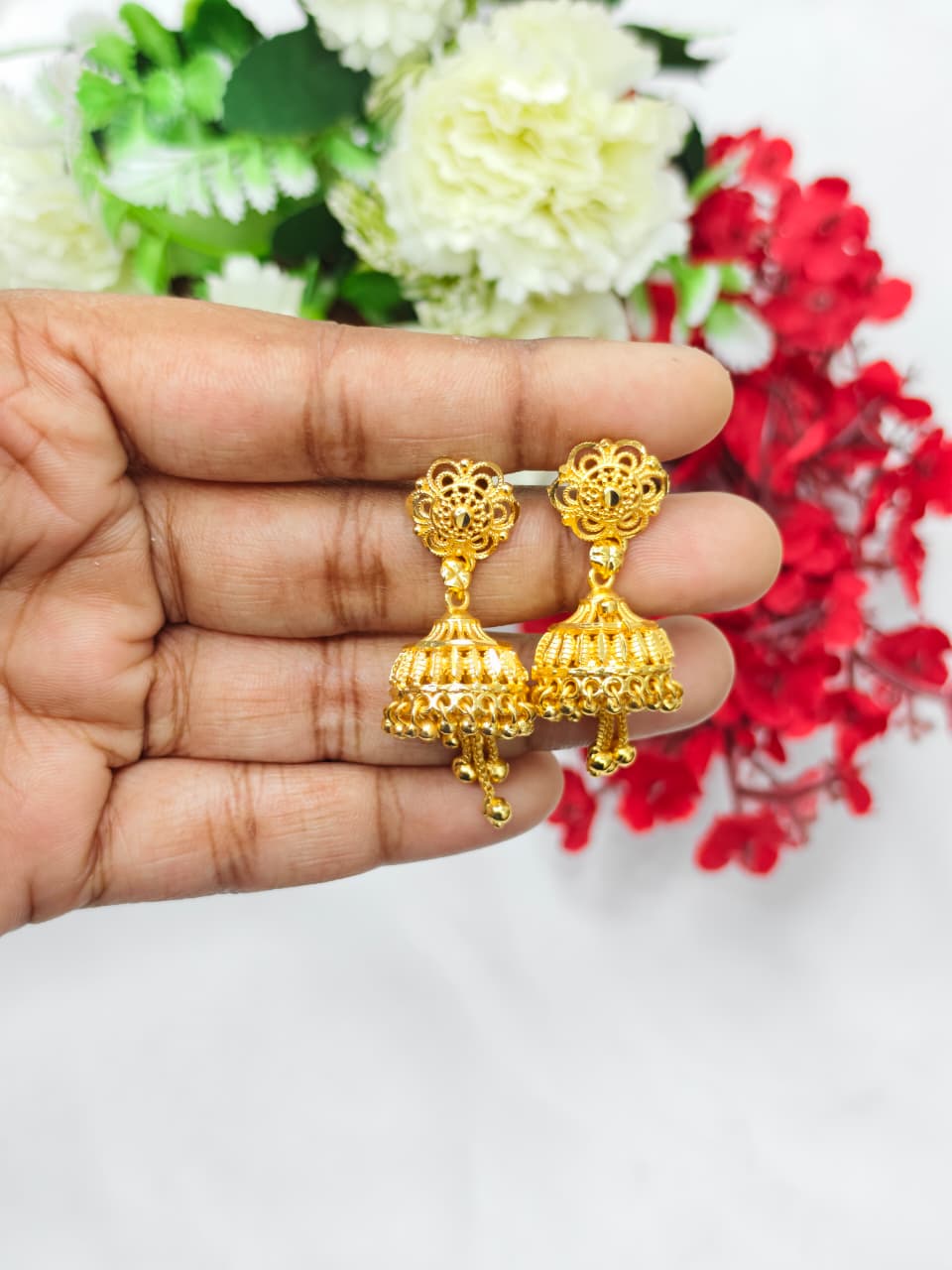 Instagram Trending (1Gram gold Plated) Jhumki