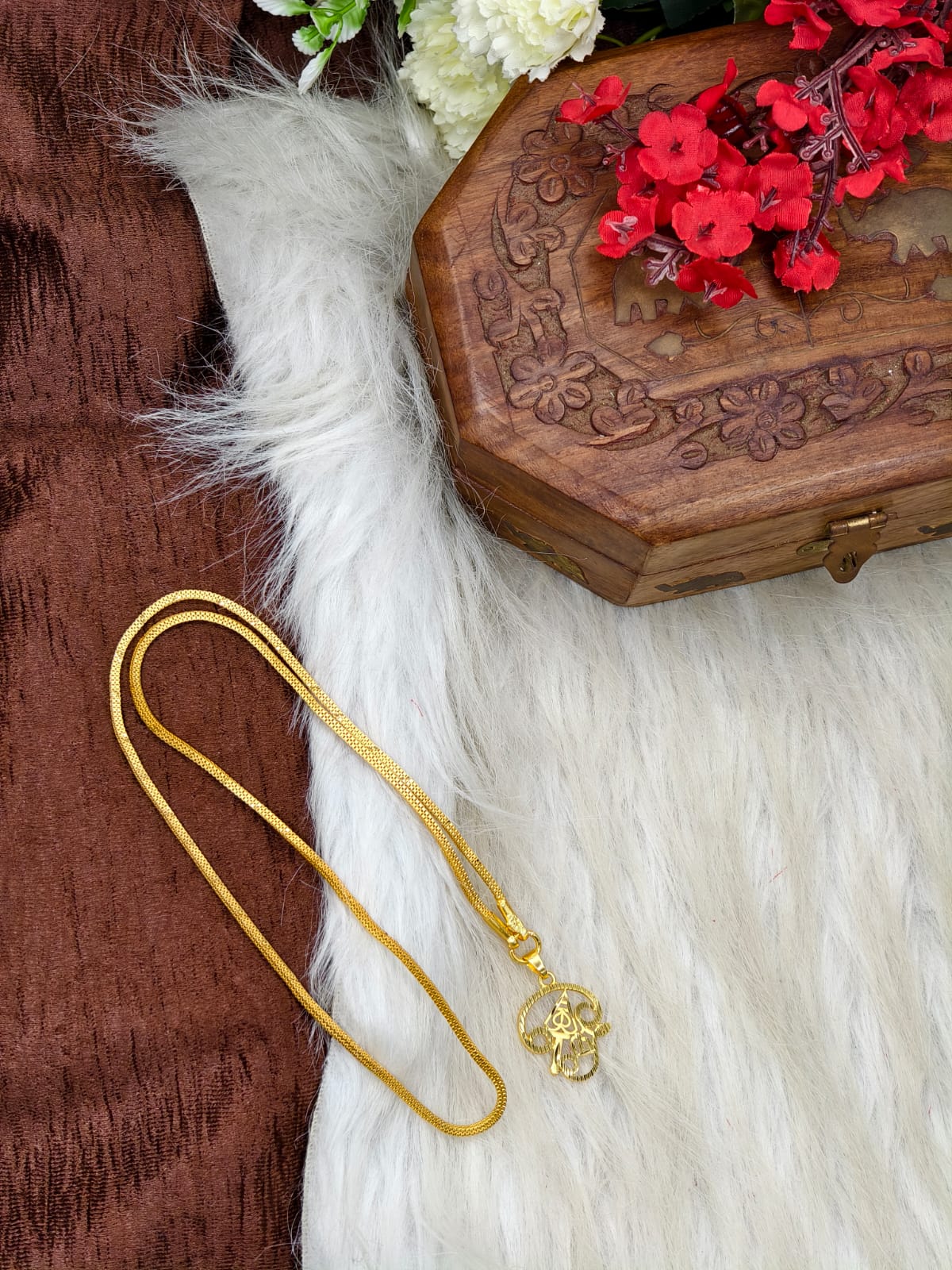 Forming matte finished (1Gram gold plated) Box Chain with Doller