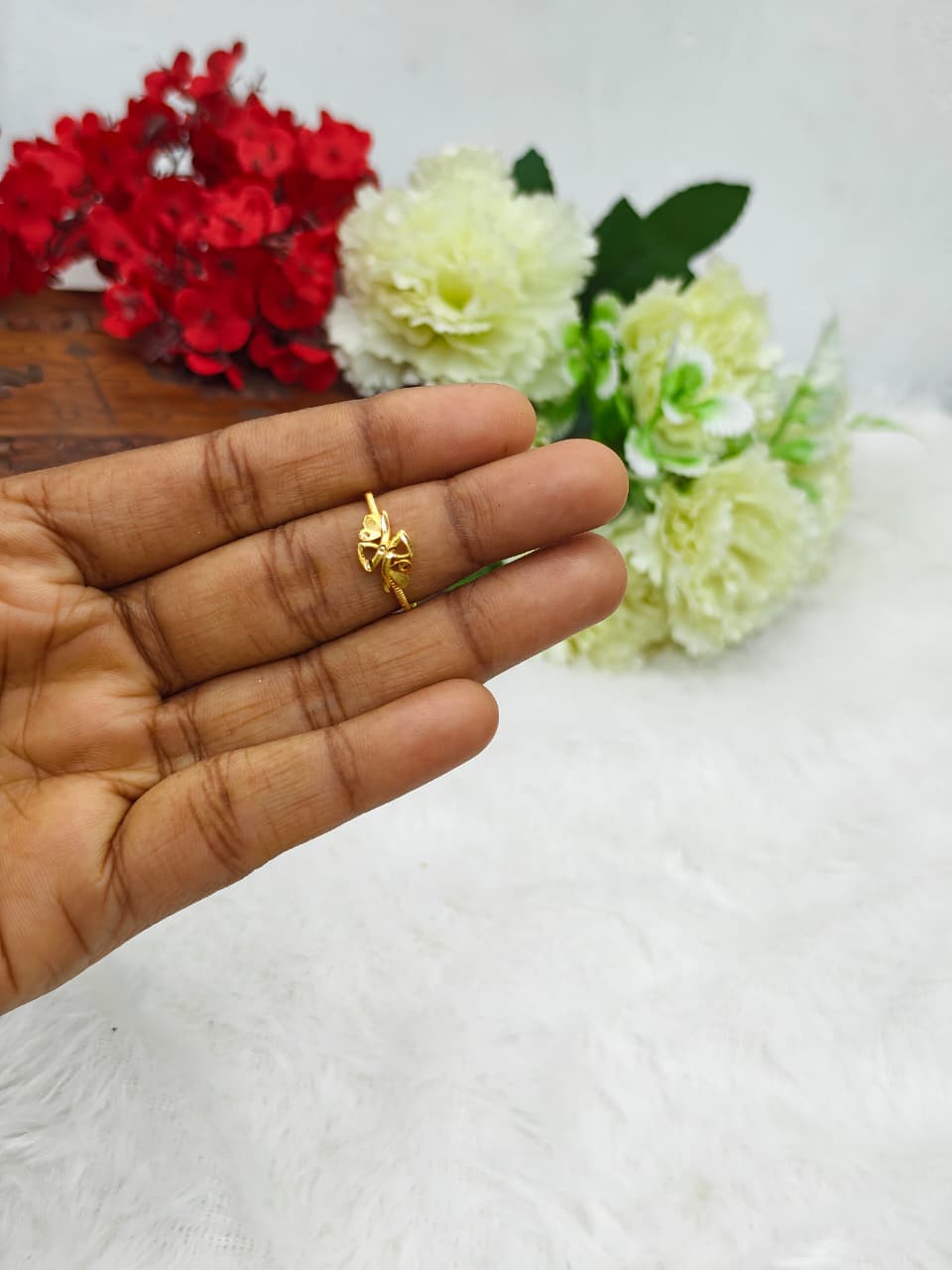 Elegant Women’s 1 Gram Gold plain Ring – Matte Finish