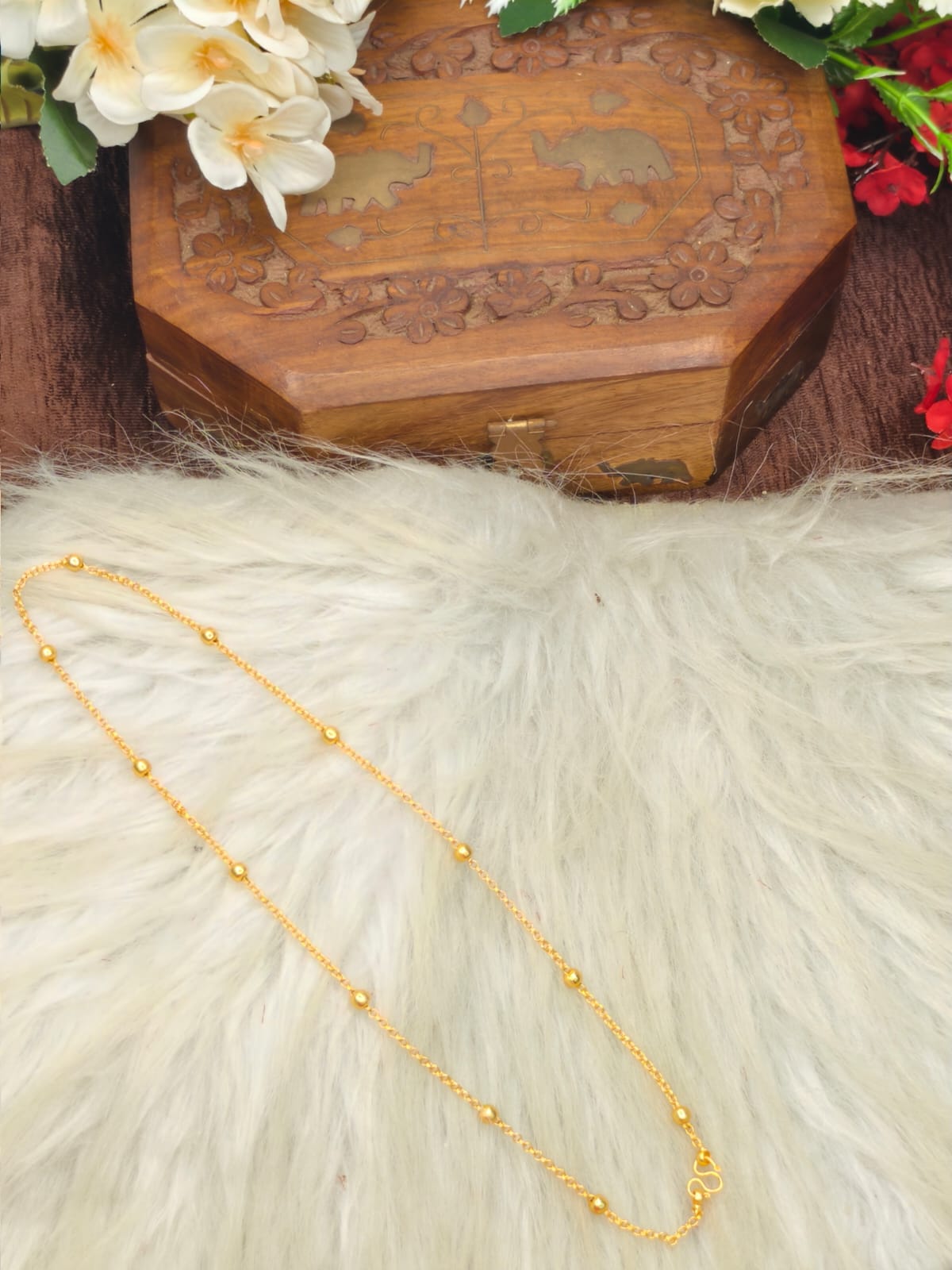 Instagram Trending (1Gram gold Plated) Short Chain matte finished Model-9