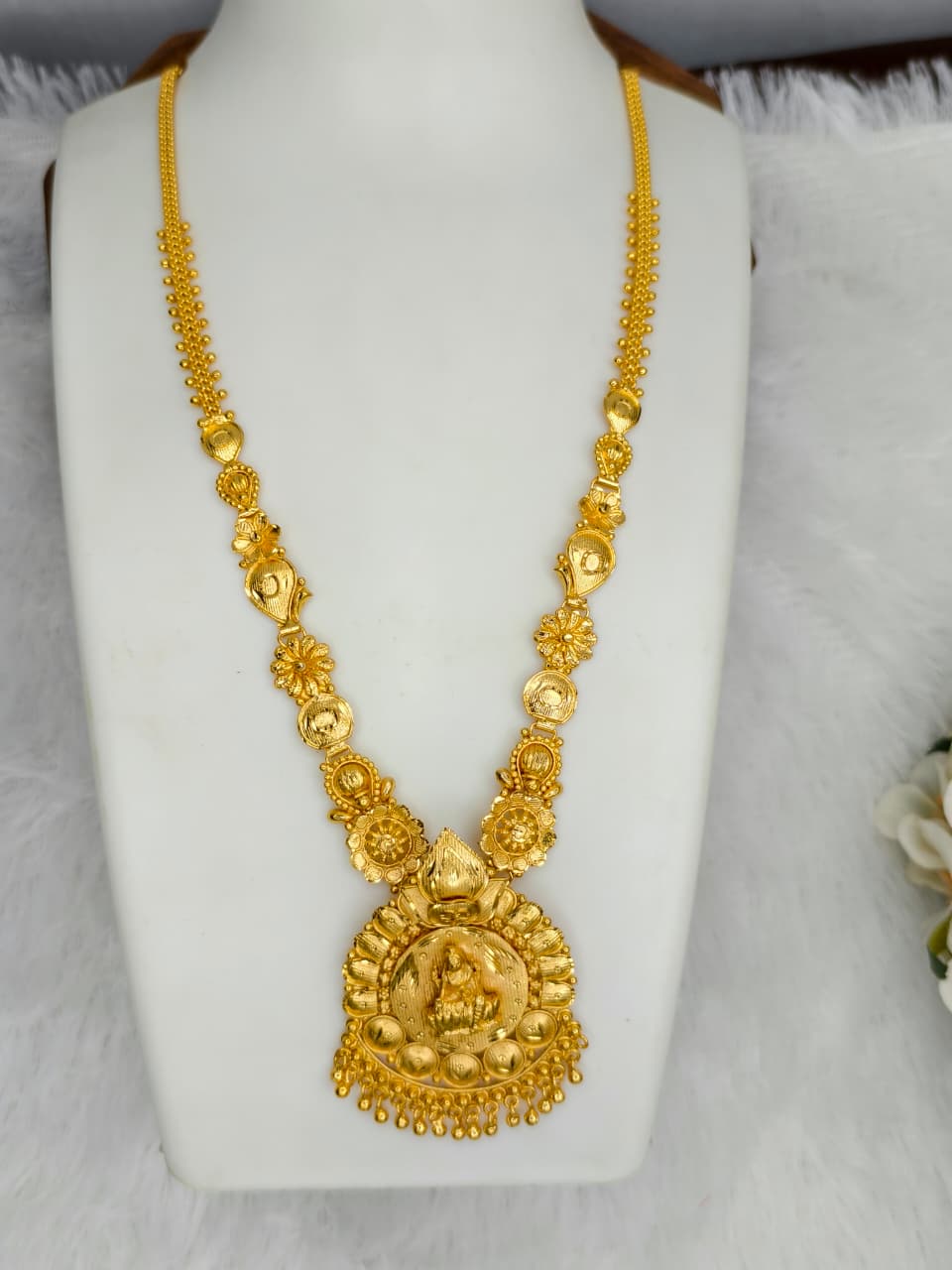 Elegant Gold-Plated Haram Necklace for Women | Traditional & Bridal Wear