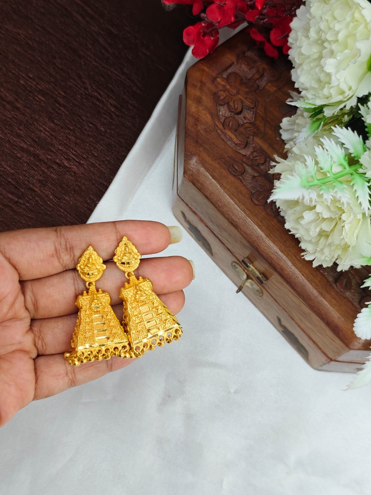 Instagram Trending (1Gram gold Plated) Big Jhumki Model-20