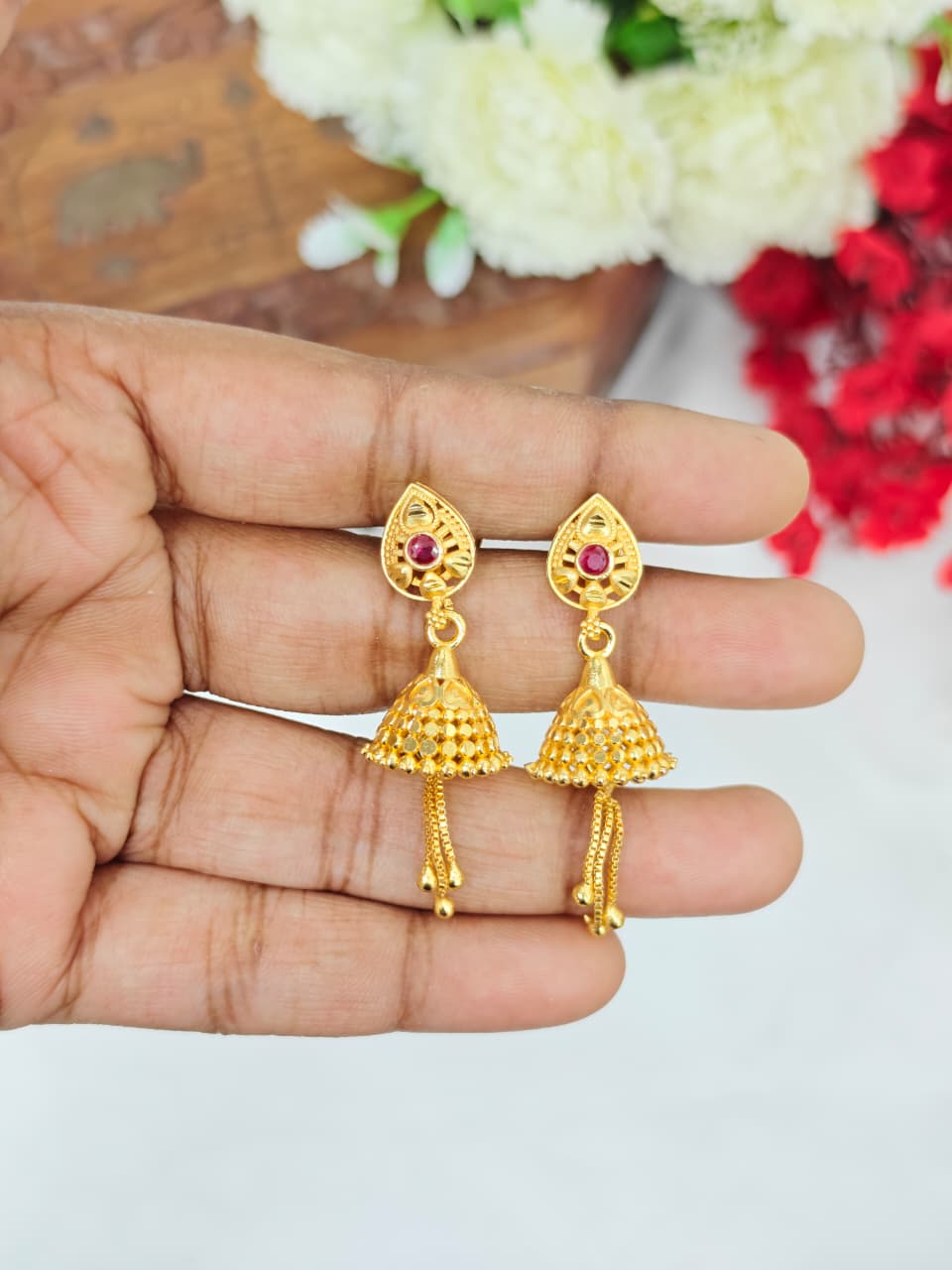 Instagram Trending (1Gram gold Plated) Jhumki