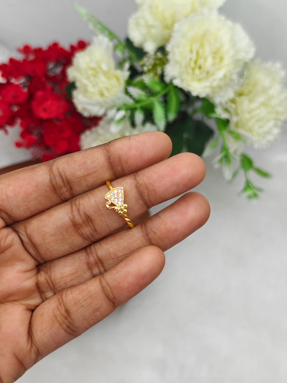 Elegant Women’s 1 Gram Gold plain Ring – Matte Finish