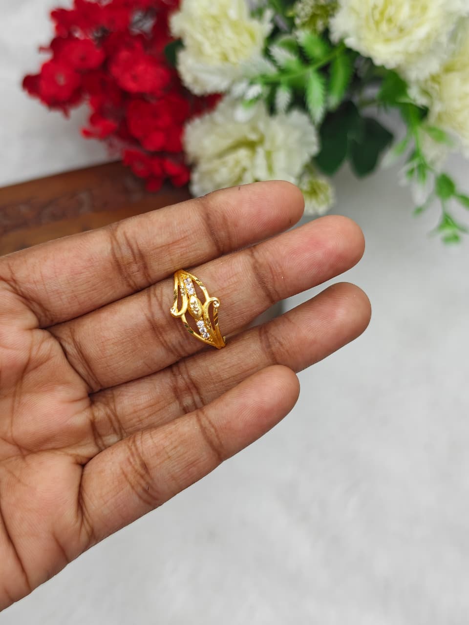 Elegant Women’s 1 Gram Gold plain Ring – Matte Finish