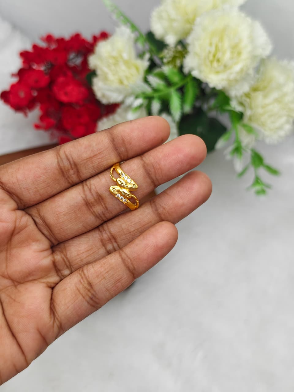 Elegant Women’s 1 Gram Gold plain Ring – Matte Finish
