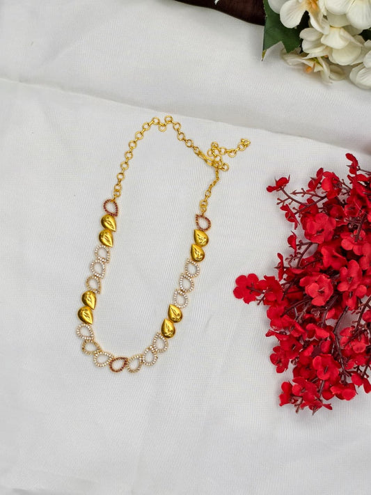 Trending Mini Gold Necklace Set – Premium Gold Look Finish