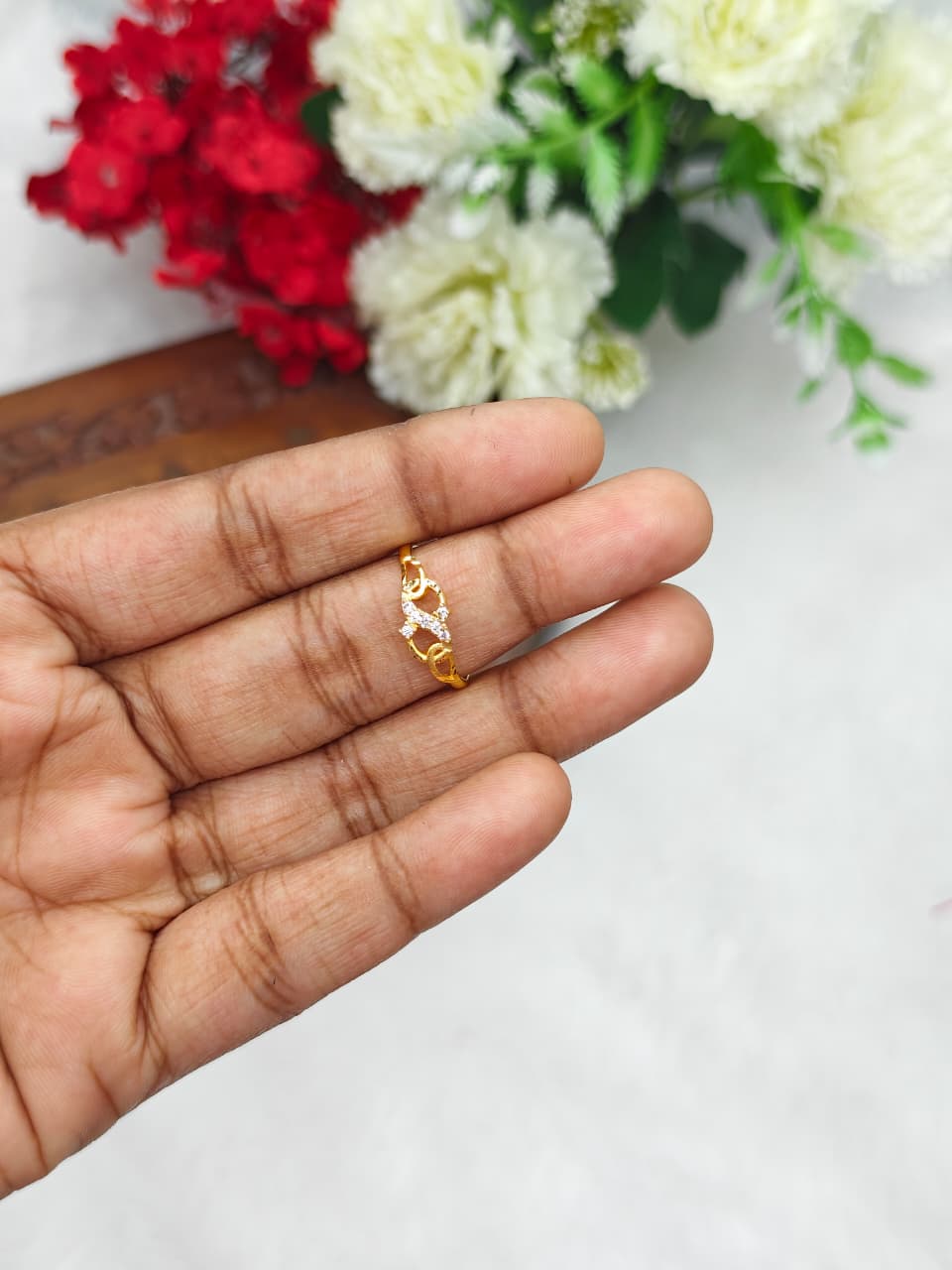Elegant Women’s 1 Gram Gold plain Ring – Matte Finish
