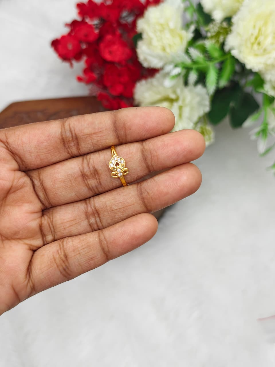 Elegant Women’s 1 Gram Gold plain Ring – Matte Finish