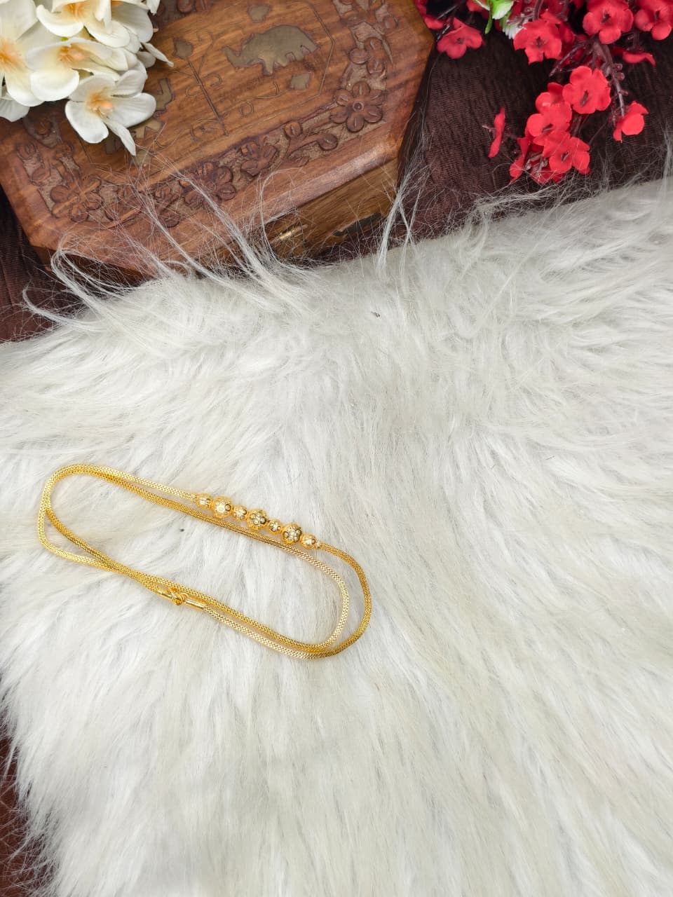 Mugappu chain (1Gram Gold plated) Plain Model