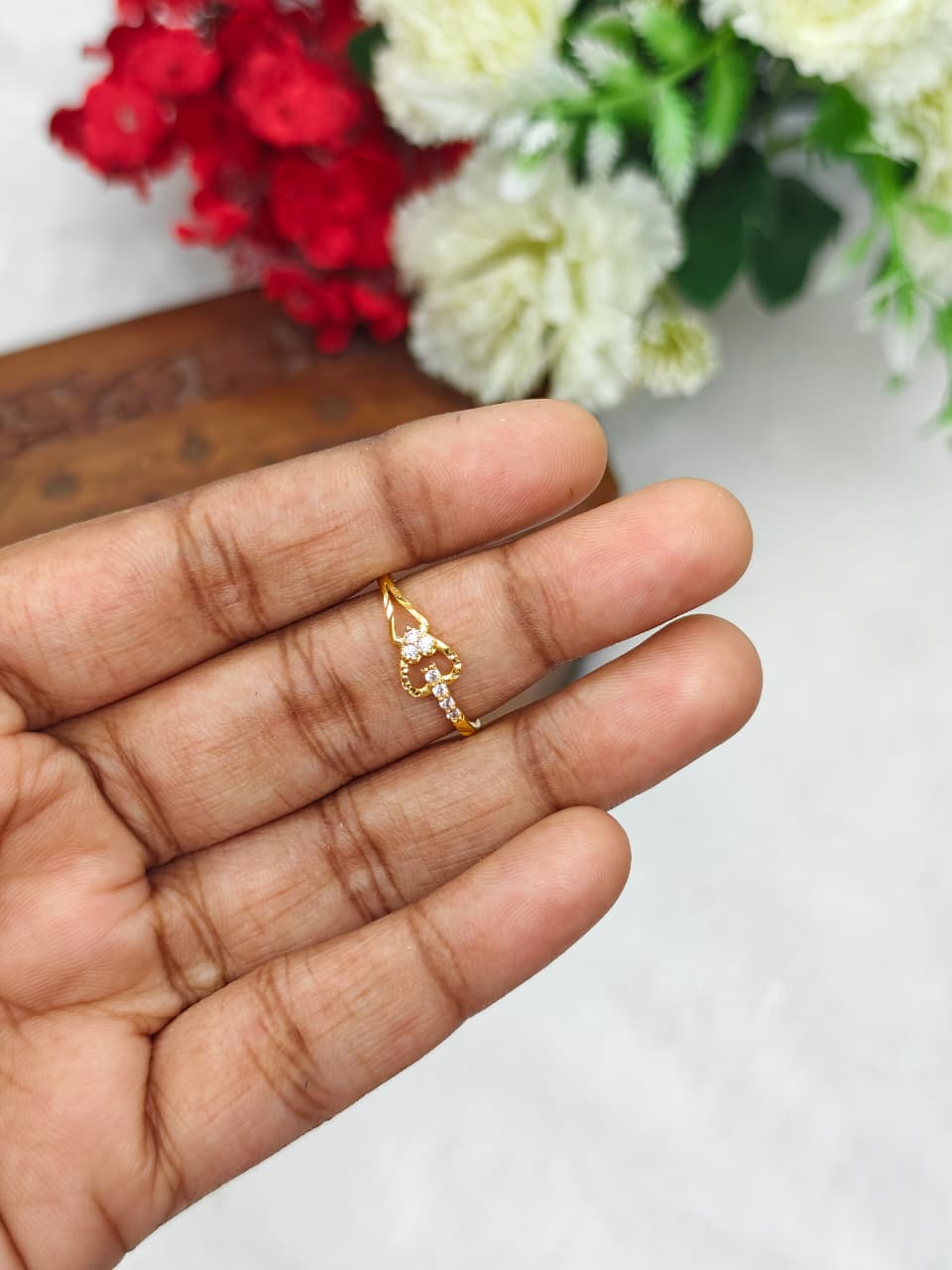 Elegant Women’s 1 Gram Gold plain Ring – Matte Finish