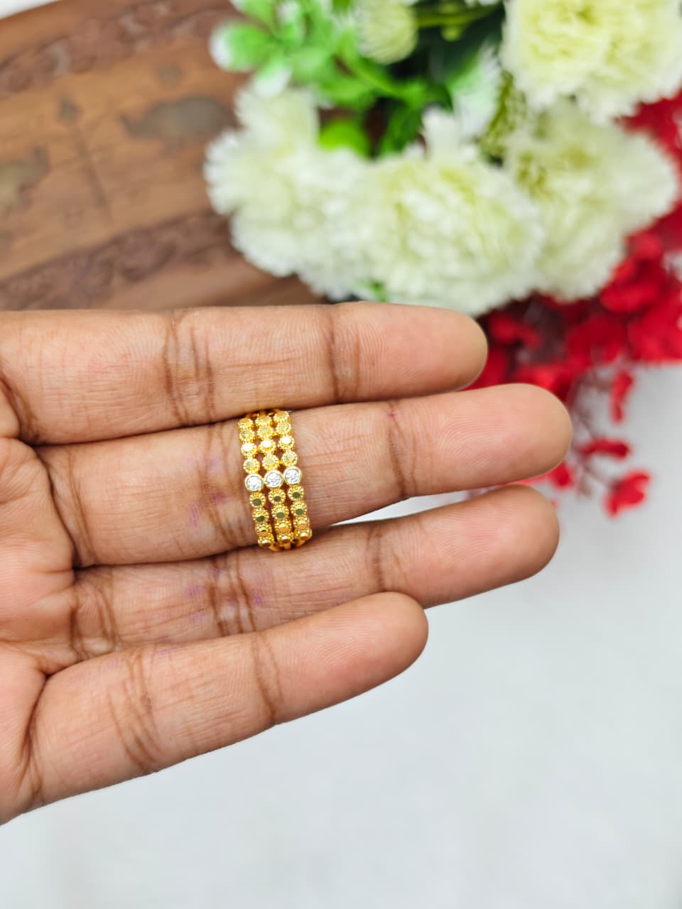 Elegant Women’s 1 Gram Gold plain Ring – Matte Finish