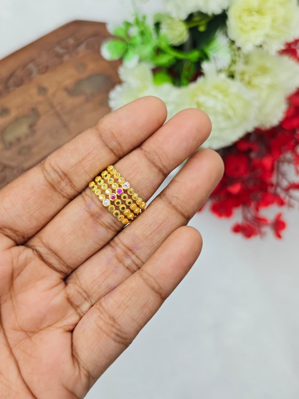 Elegant Women’s 1 Gram Gold plain Ring – Matte Finish