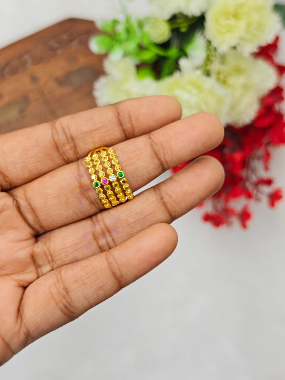 Elegant Women’s 1 Gram Gold plain Ring – Matte Finish