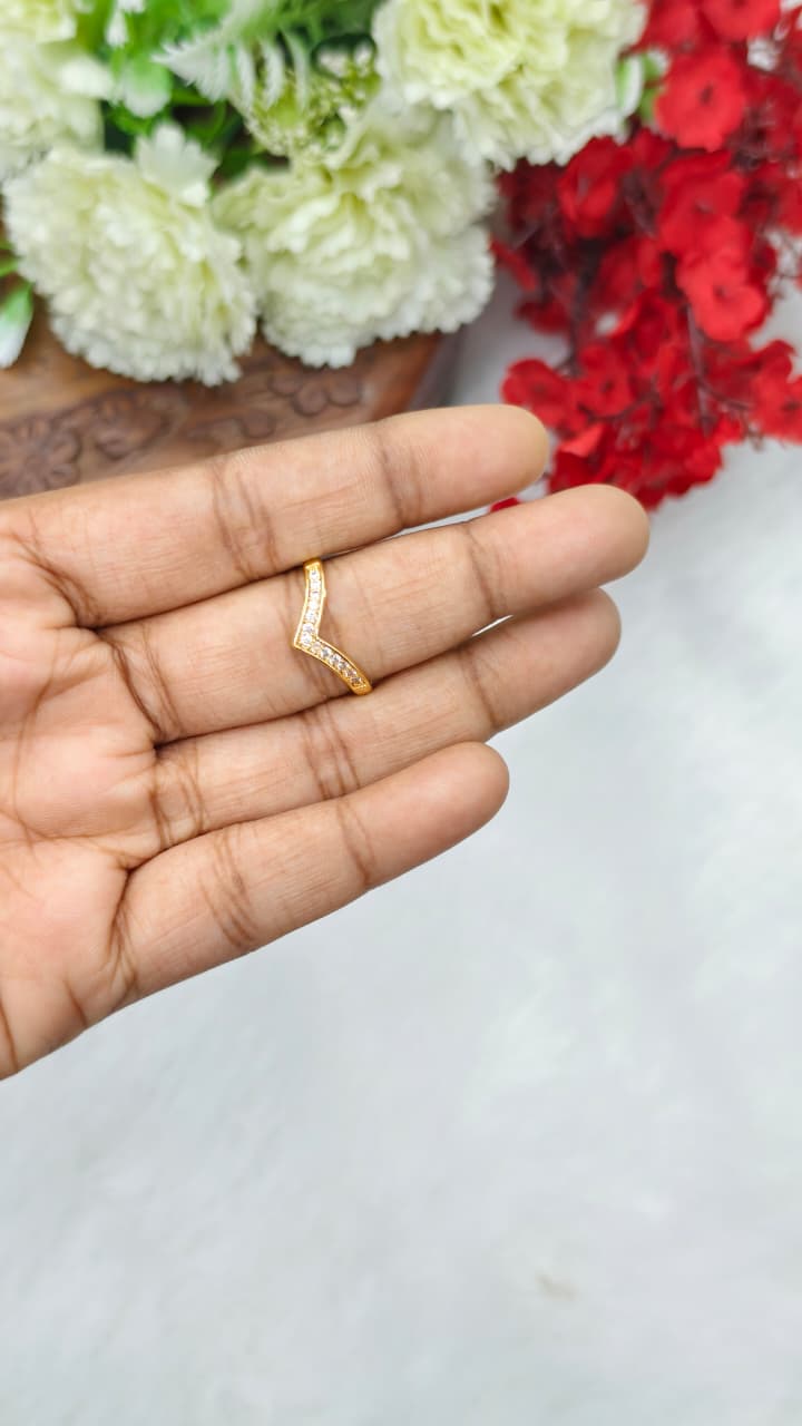 Elegant Women’s 1 Gram Gold plain Ring – Matte Finish