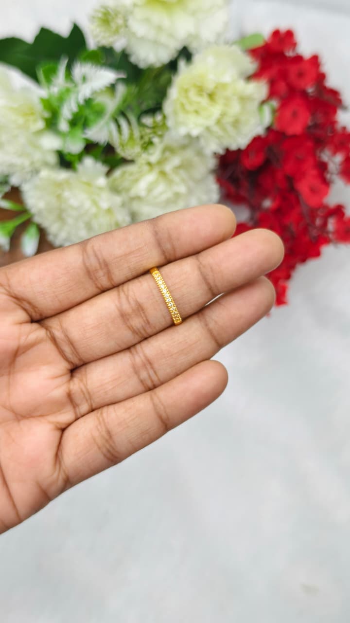 Elegant Women’s 1 Gram Gold plain Ring – Matte Finish