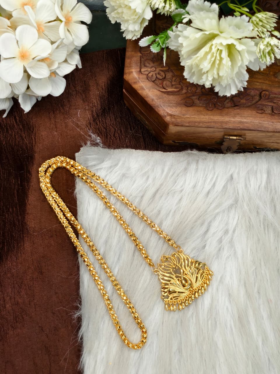 ✨✨Micro KL-Arumbu Dollar Chain Matte Finish Chain – Gold Plated Jewellery for Women