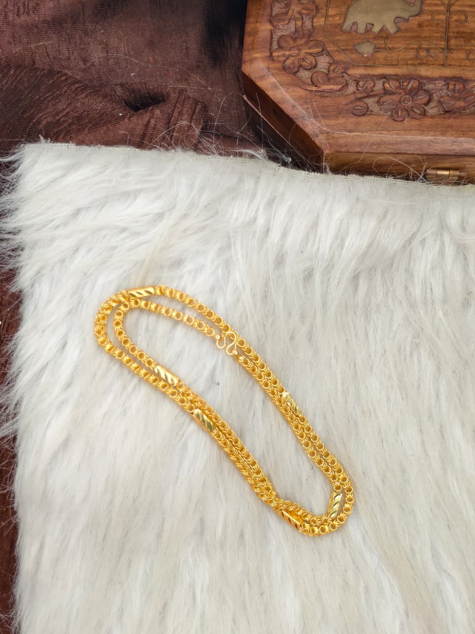 Forming matte finished (1Gram gold plated) KL-model Chain