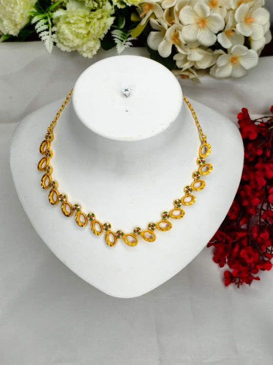 Trending Mini Gold Necklace Set – Premium Gold Look Finish