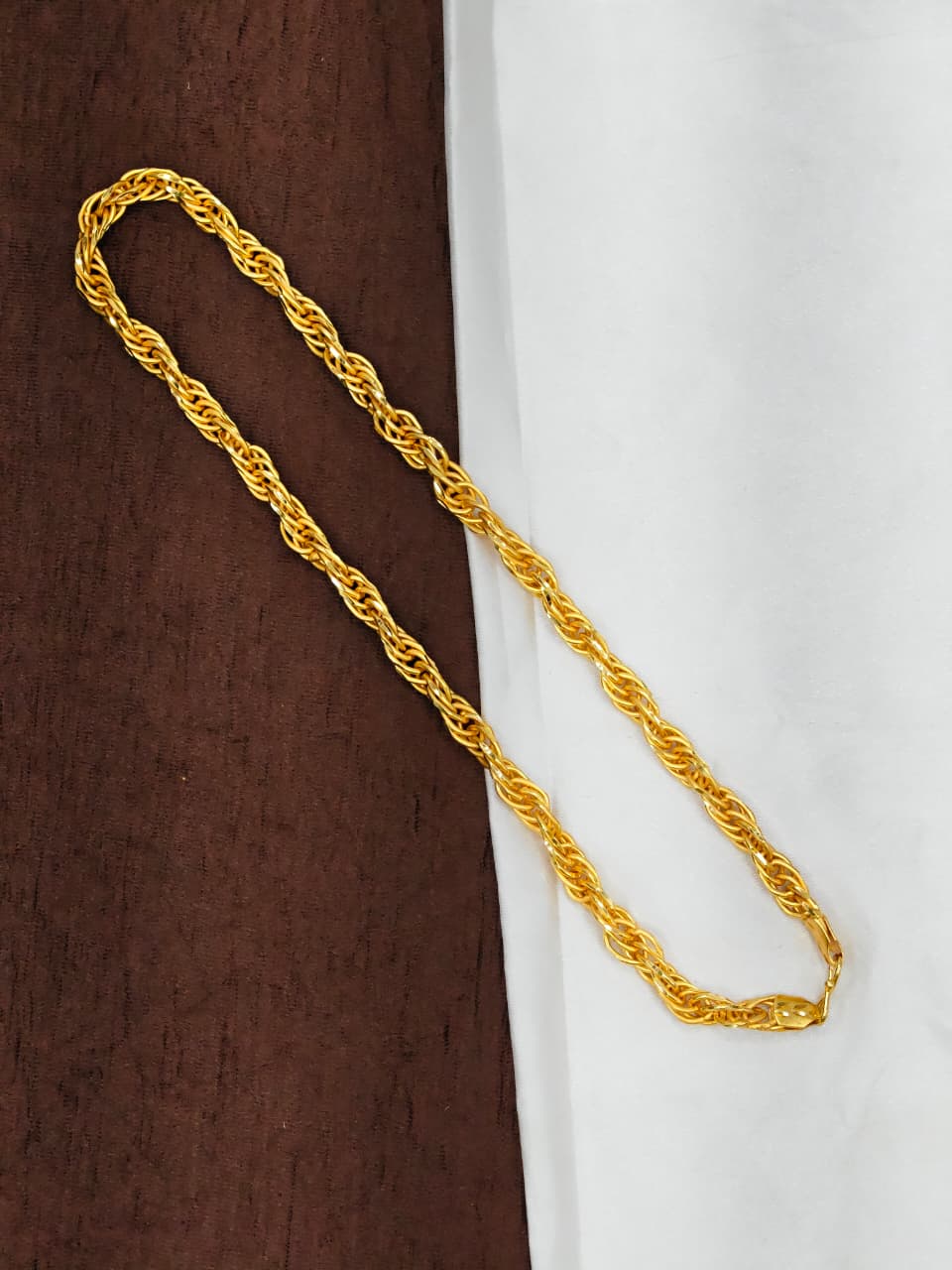 Men’s Elite Gold-Plated Chain – Modern Heavy-Style Design Model-1 24inc