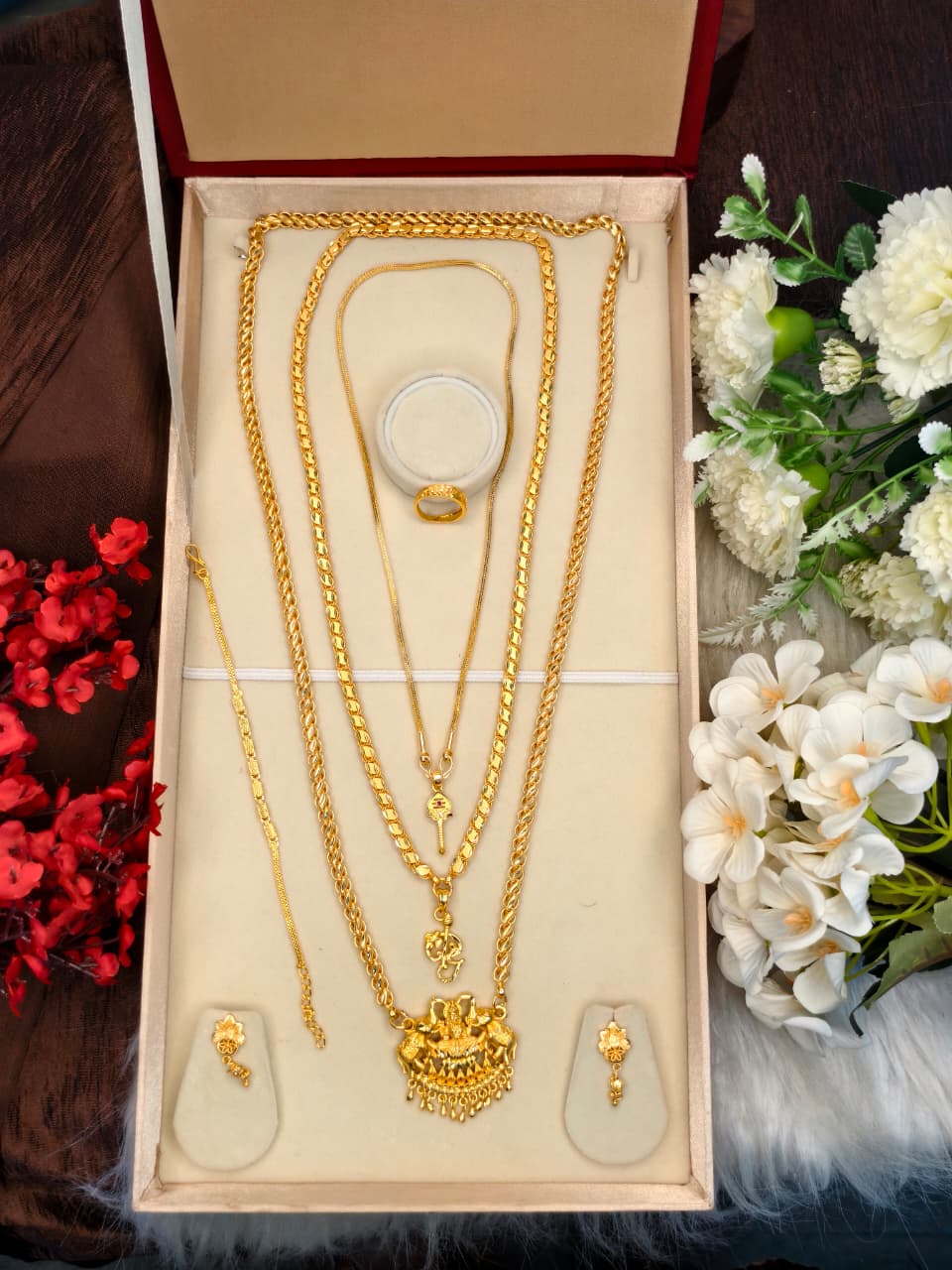 Premium Chain Collection Combo – Gold Plated Traditional & Modern Designs