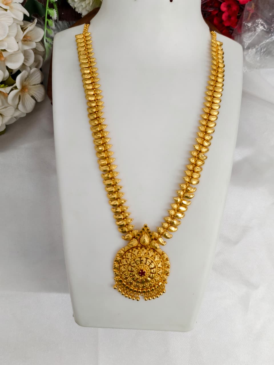 Elegant Gold-Plated Haram Necklace for Women | Traditional & Bridal Wear