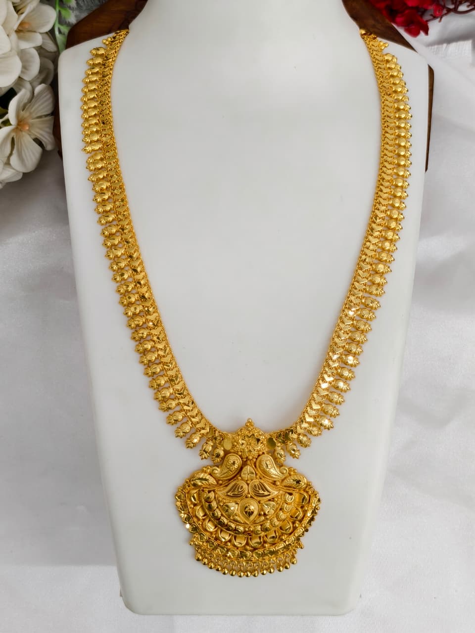 Elegant Gold-Plated Haram Necklace for Women | Traditional & Bridal Wear