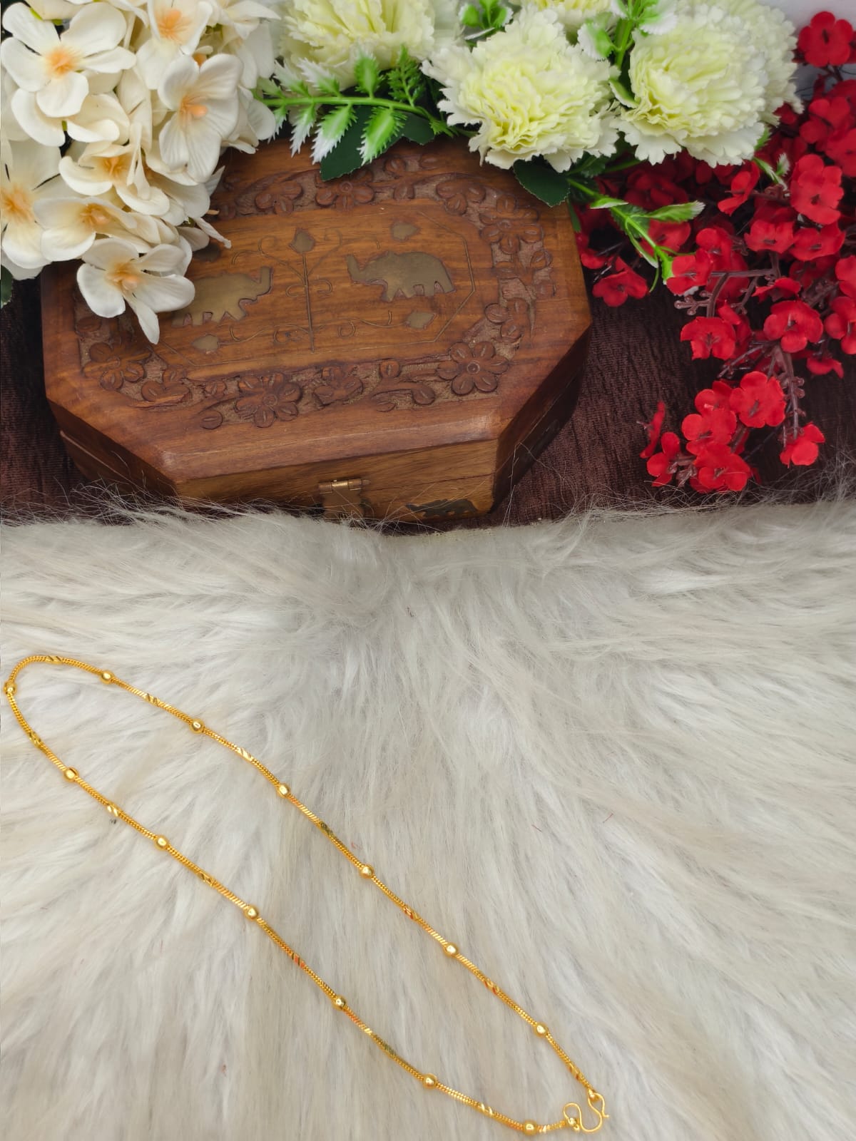 Instagram Trending (1Gram gold Plated) Short Chain matte finished Model-6