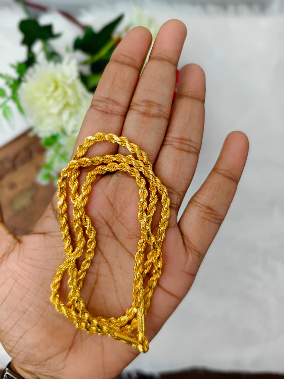 Men’s Elite Gold-Plated Chain – Modern Heavy-Style Design Model-1