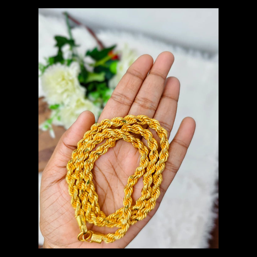 Men’s Elite Gold-Plated Chain – Modern Heavy-Style Design Model-1