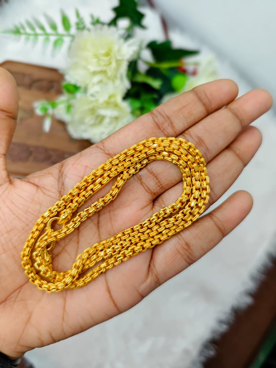 Men’s Elite Gold-Plated Chain – Modern Heavy-Style Design Model-1