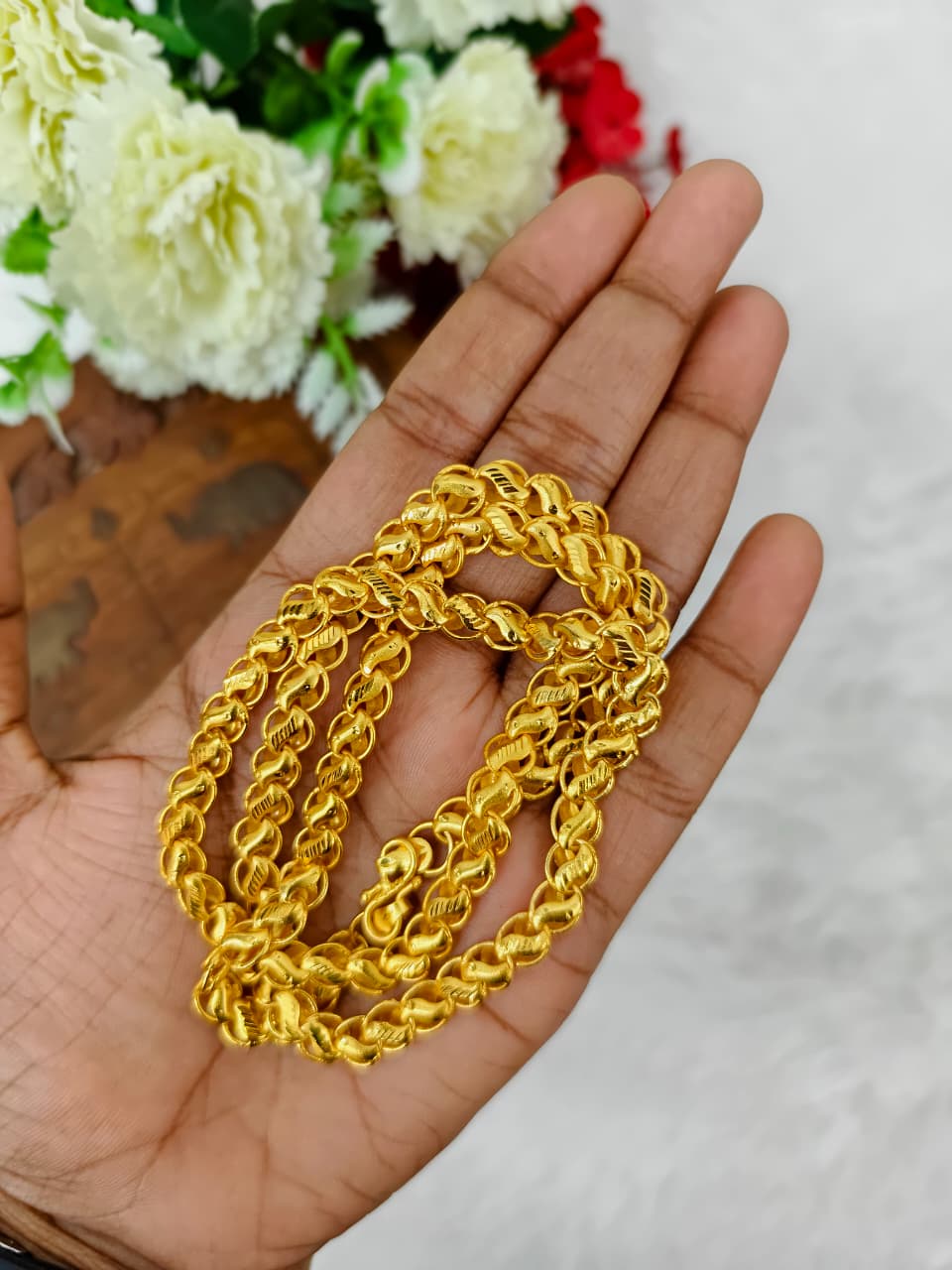 Men’s Elite Gold-Plated Chain – Modern Heavy-Style Design Model-1