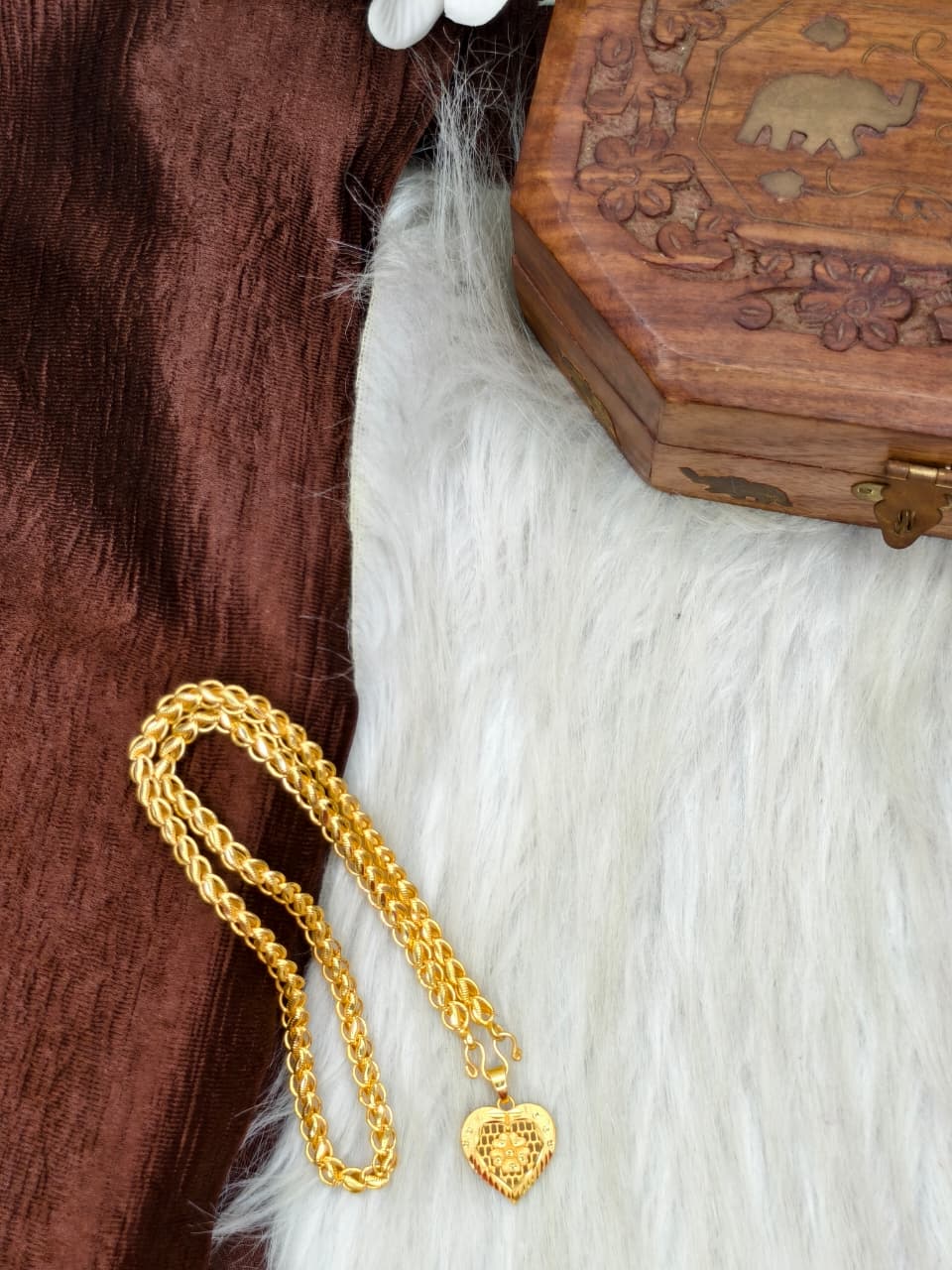 ✨ Elegant 1 Gram Gold-Plated Women’s Chain | 18 Inch Lightweight Necklace Model-25 ✨