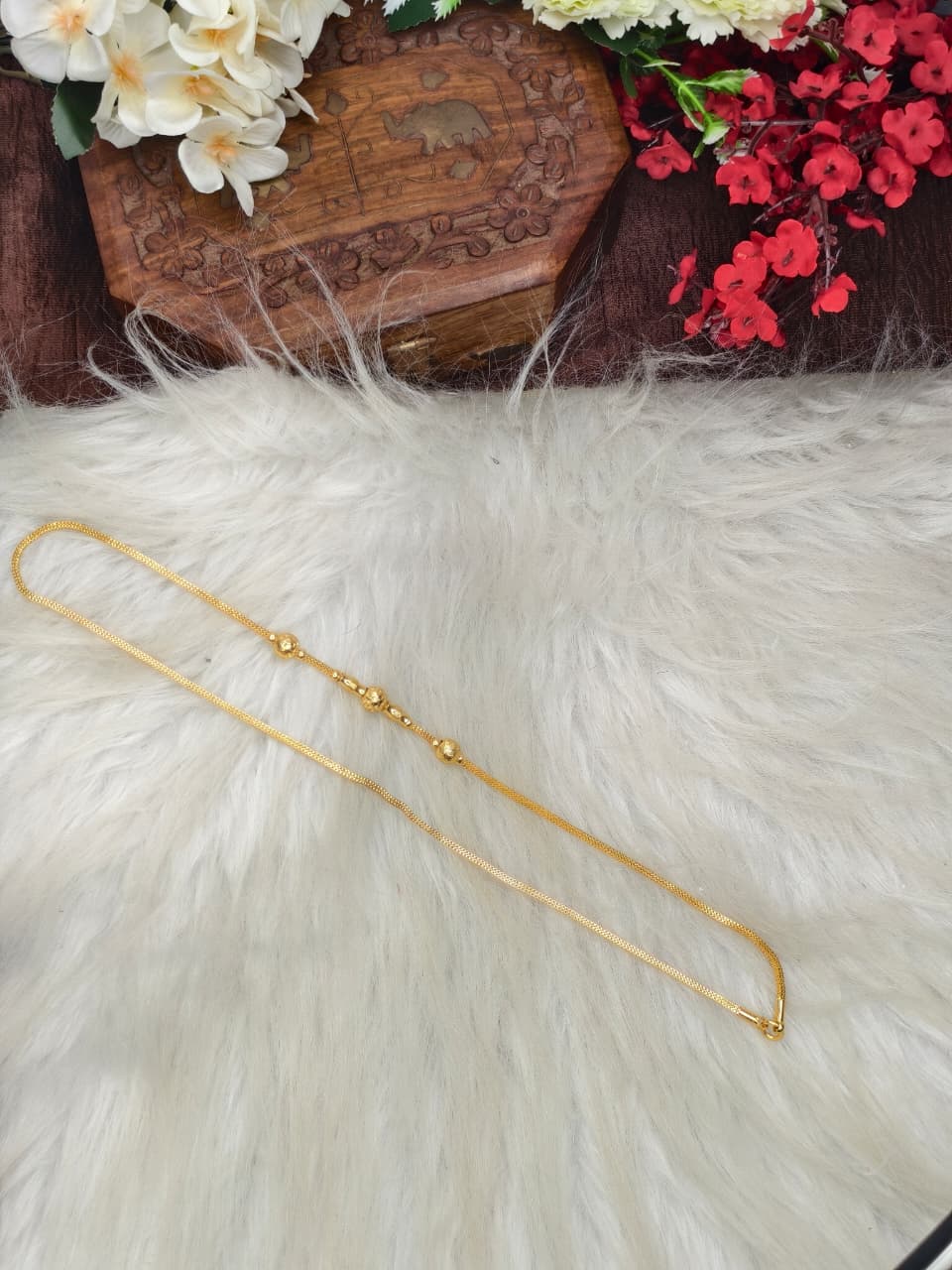 Mugappu chain (1Gram Gold plated) Plain Model