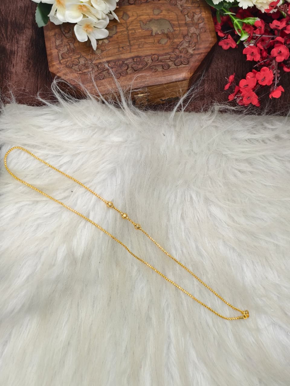 Mugappu chain (1Gram Gold plated) Plain Model