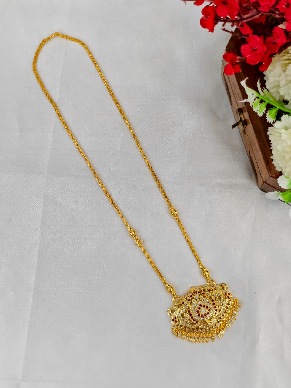 Women's Micro Dollar Chain – 1 Gram Gold Plated Pendant Chain