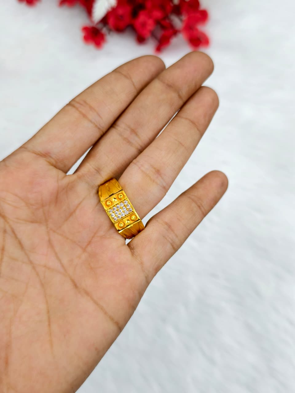 ✨ Men’s 1 Gram Gold Ring – Matte Finish ✨