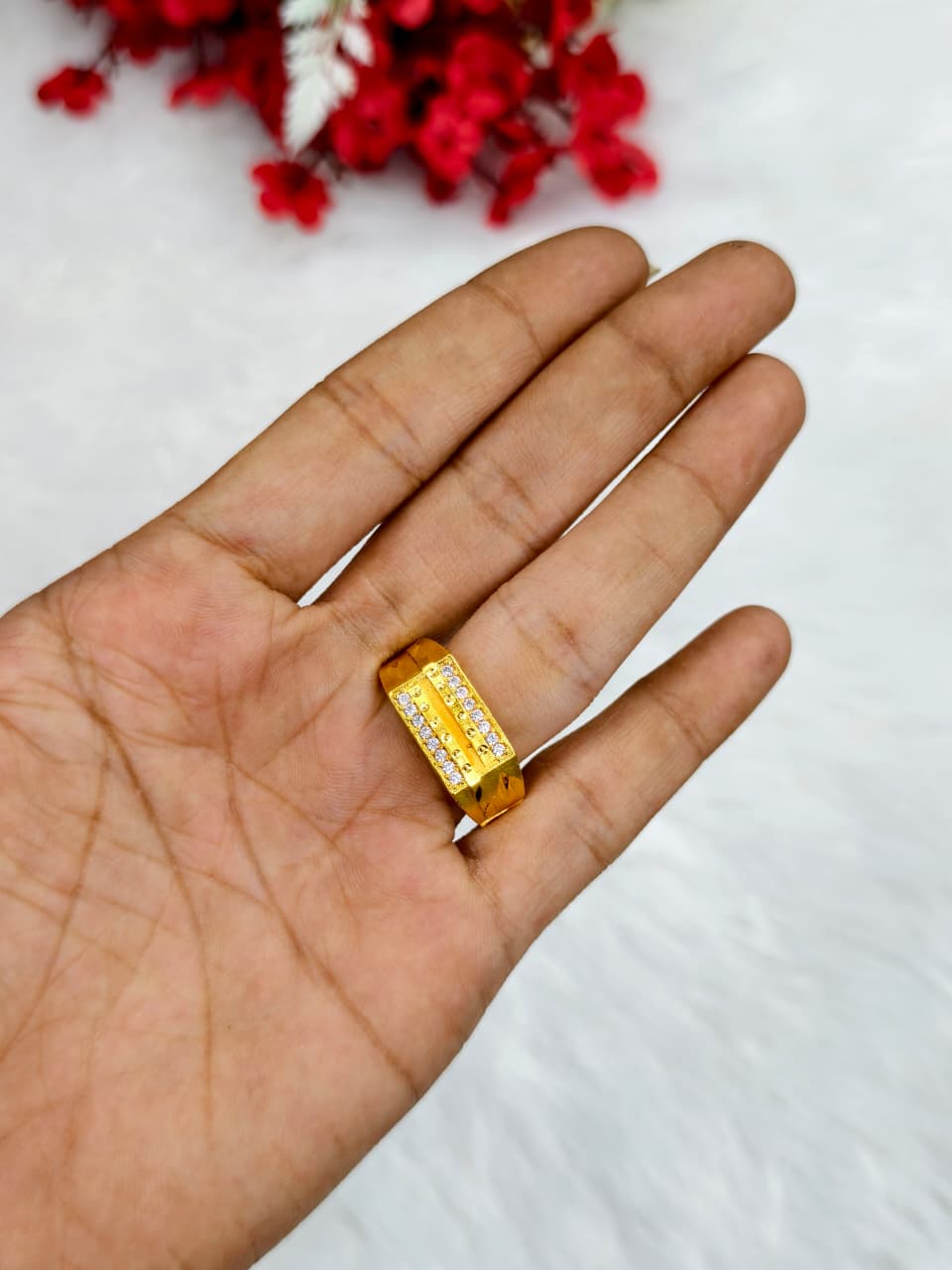 ✨ Men’s 1 Gram Gold Ring – Matte Finish ✨