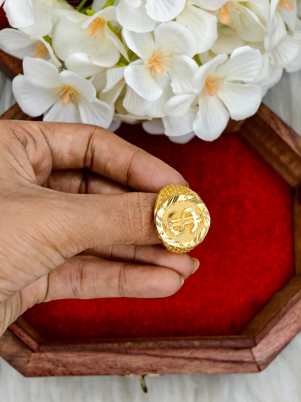✨ Men’s 1 Gram Gold Ring – Matte Finish ✨