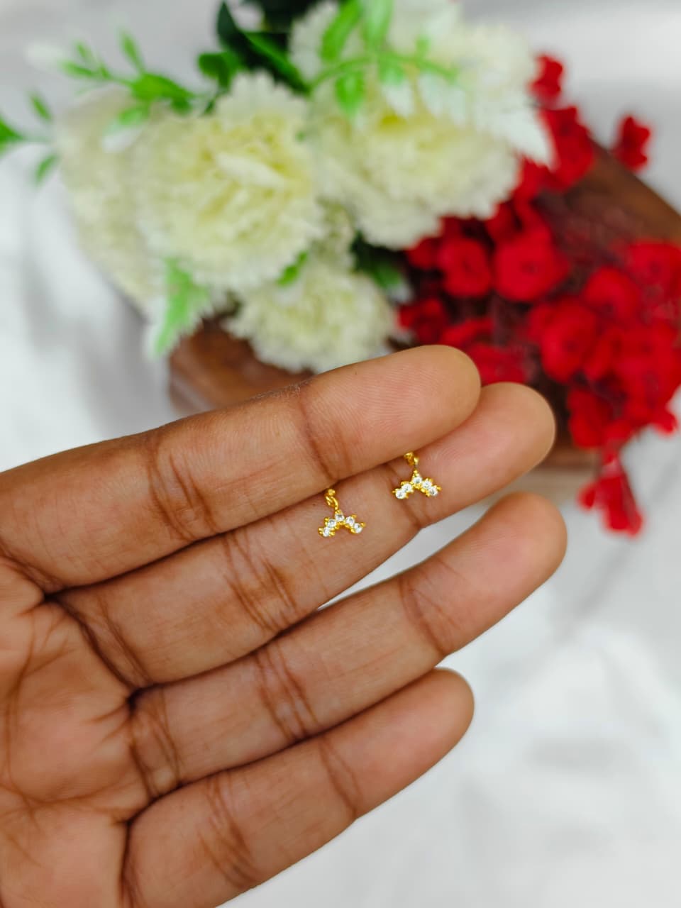 1 Gram Gold Plated Women’s Side Earrings | Stylish Daily Wear Earrings