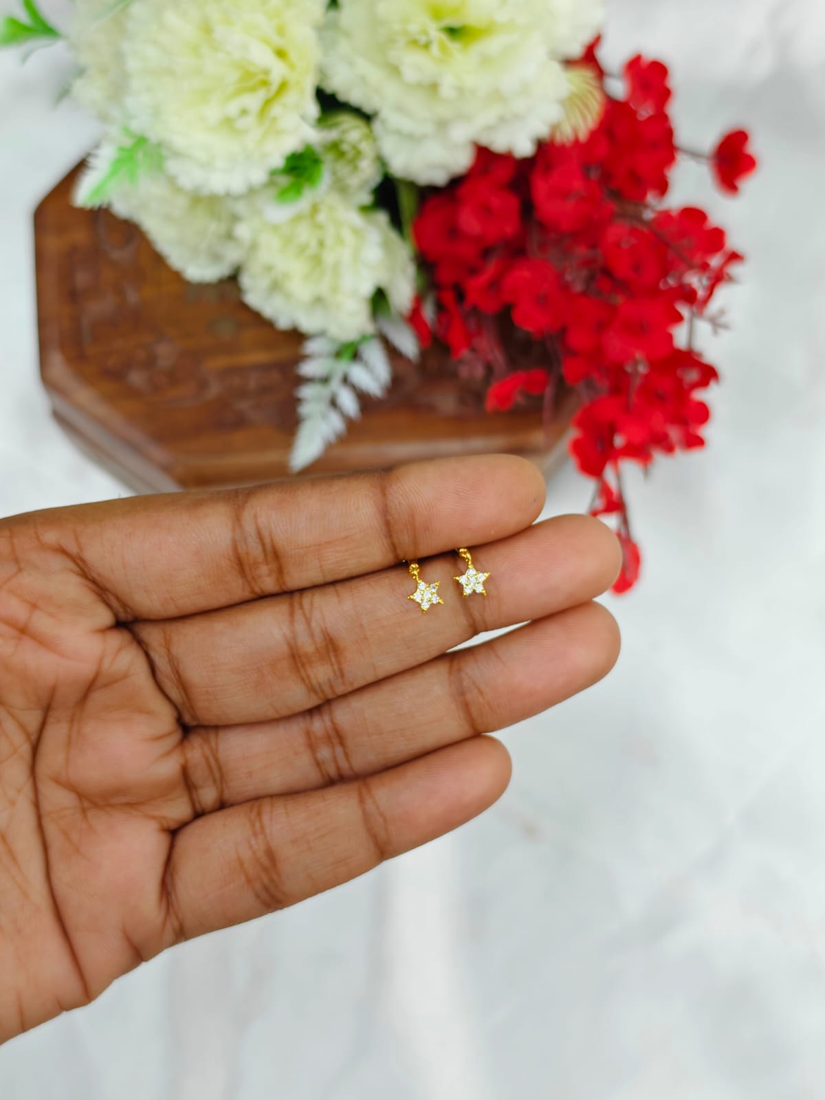 1 Gram Gold Plated Baby Stud Earrings | Cute & Elegant Kids Earrings