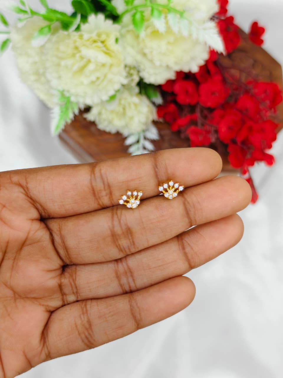 1 Gram Gold Plated Baby Stud Earrings | Cute & Elegant Kids Earrings