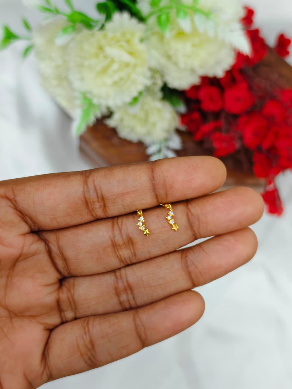 1 Gram Gold Plated Baby Stud Earrings | Cute & Elegant Kids Earrings