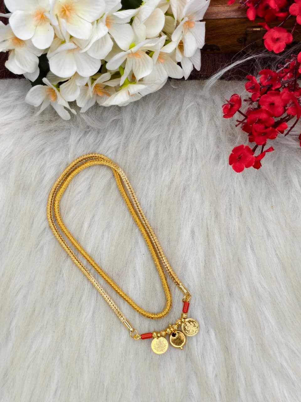South Indian Traditional Impone Thali Mangalsutra β Gold Plated Sacred Wedding Chain