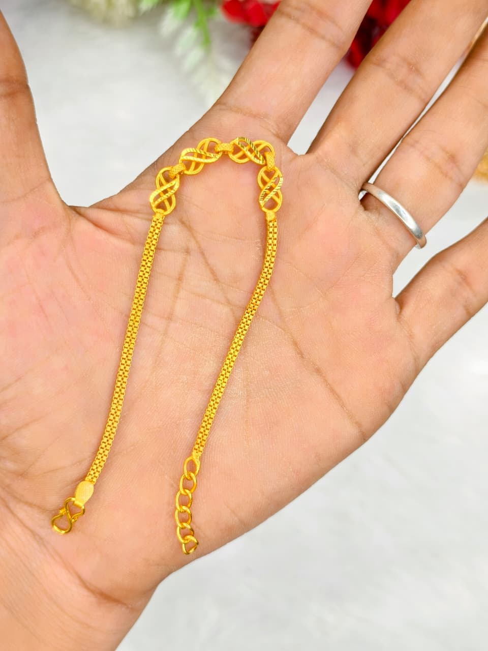 Elegant Women’s Bracelet – 1 Gram Gold with Matte Finish