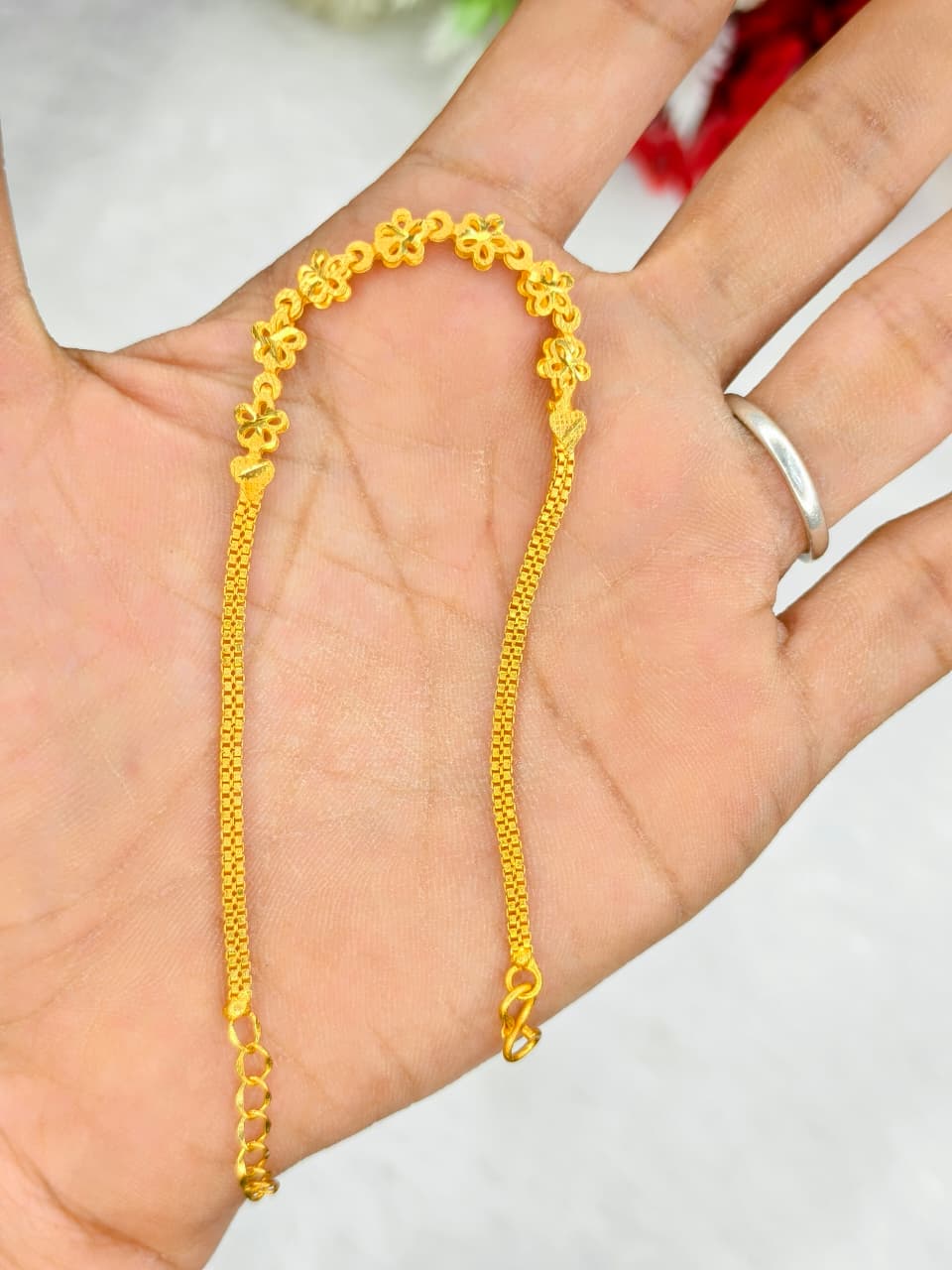Elegant Women’s Bracelet – 1 Gram Gold with Matte Finish