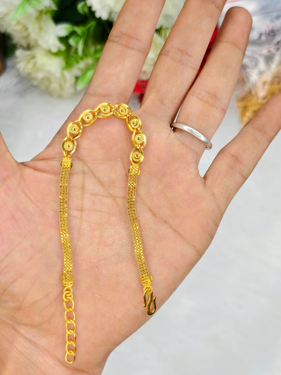 Elegant Women’s Bracelet – 1 Gram Gold with Matte Finish
