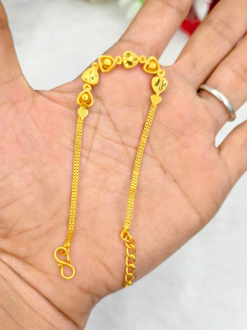 Elegant Women’s Bracelet – 1 Gram Gold with Matte Finish